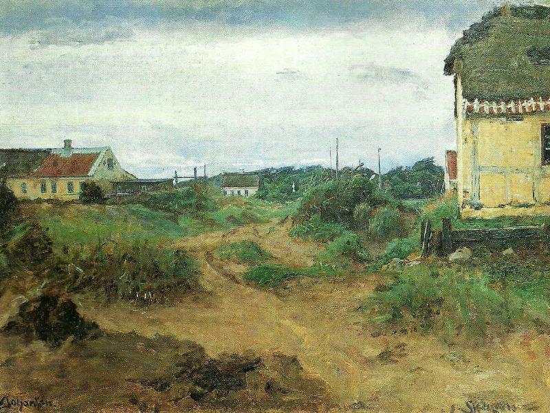 Viggo Johansen gamle huse i skagen vesterby China oil painting art